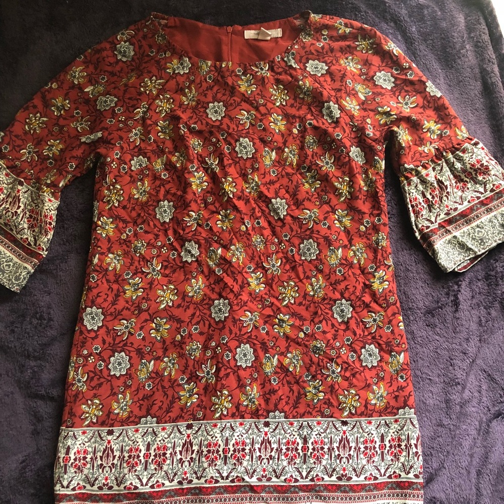 Women’s Ruffle Cuff Half Sleeve Mid Rise Dress